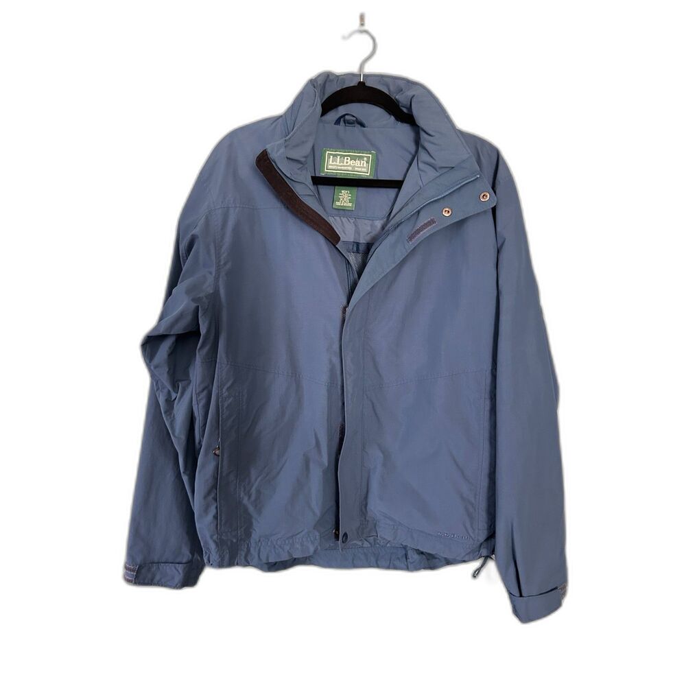 LL Bean men's peacock blue windbreaker jacket size medium regular